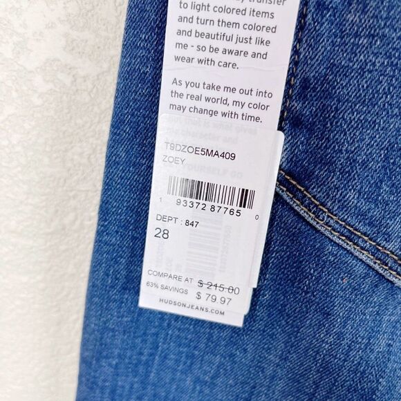 Hudson Mid Rise Ankle Skinny Natalie Jeans Blue Size 28 - Picture 7 of 10